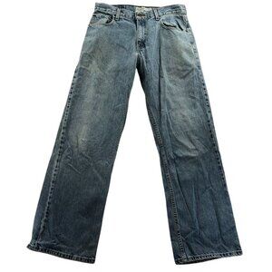 Levis Signature Mens Jeans Size 30x32 Loose Straight Leg Blue Denim Casual